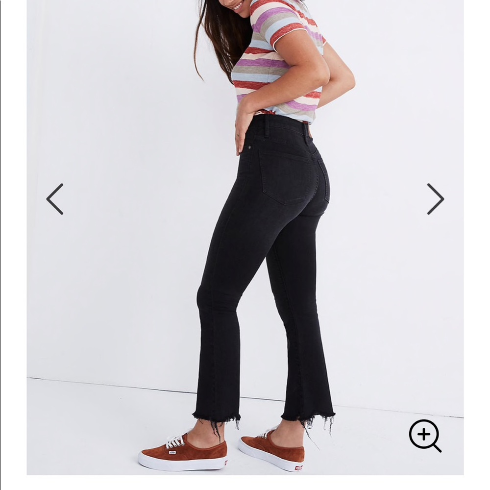 Madewell cropped black jeans